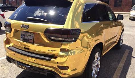 2014 Jeep Grand Cherokee SRT8 Wrapped in Gold Chrome - autoevolution