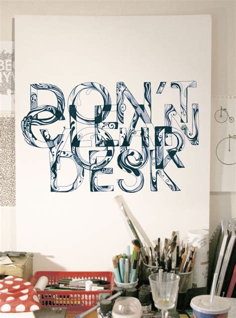 Typographic Illustrations By Hanna Viktorsson