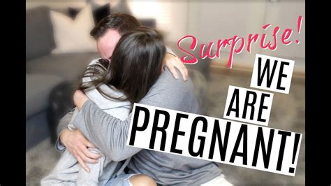 We Are Pregnant Emotional Surprise Pregnancy Announcement To