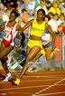 Valerie Brisco-Hooks of the USA in action during the Oslo Grand Prix ...