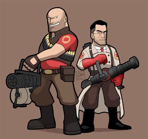 Tf2 Heavy And Medic By Sandikarakhim On Deviantart