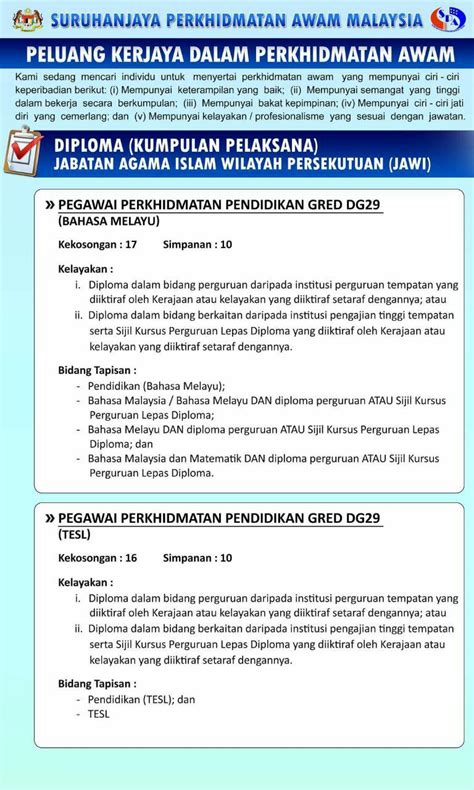 Check spelling or type a new query. Jawatan Kosong Pegawai Perkhidmatan Pendidikan JAWI ...