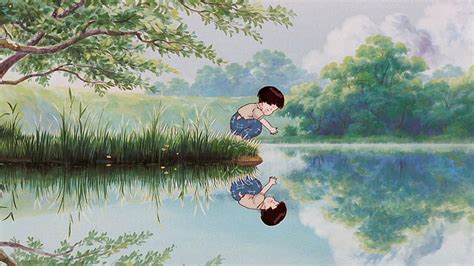 Hd Wallpaper Studio Ghibli Hotaru No Naka Lake Water Plant Tree