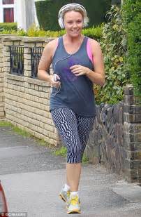 Eastender Charlie Brooks Goes For A Joy In Eclectic Lycra Daily Mail