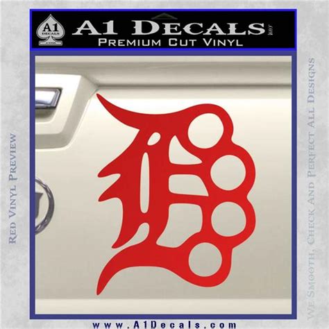 Detroit Brass Knuckles Decal Sticker A1 Decals