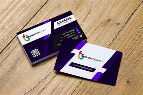 Free Psd Purple Modern Business Card Design Download