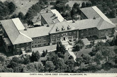 Curtis Hall Cedar Crest College Allentown Pa Postcard