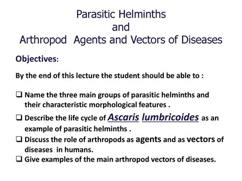 Arthropod Agents And Vectors Of Diseases Ppt Download