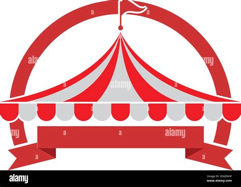 Plantilla de logotipo de carpa de circo Ilustración vectorial Imagen