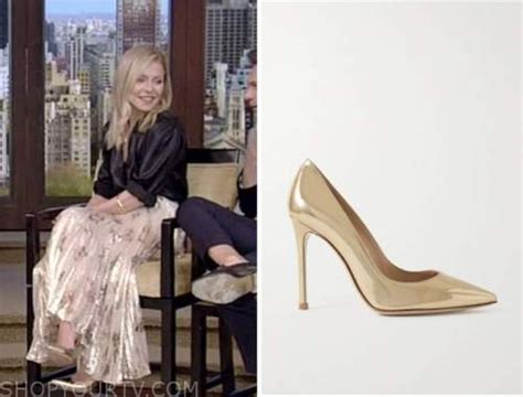 Kelly Ripa Live With Kelly And Ryan Gold Pumps Heels Fashion