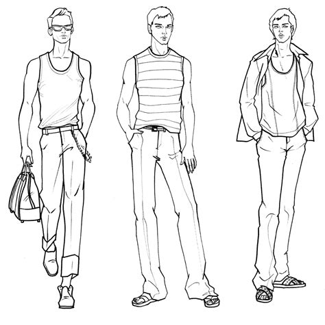 Ilustração De Moda Masculina Fashion sketches men Mens fashion illustration Fashion figure