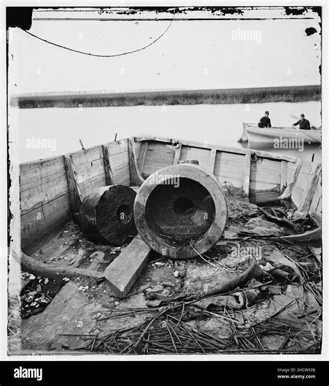 Remains Floating Battery Charleston Harbor Stock Photo Alamy