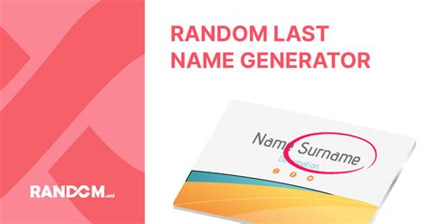 Random Last Name Generator Randomonl