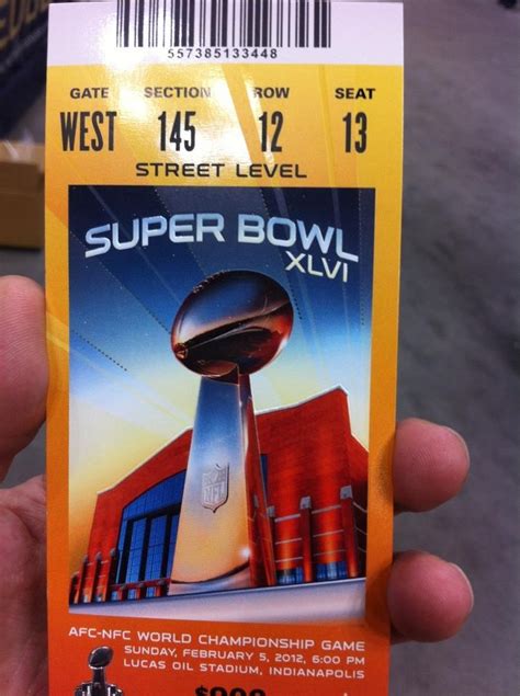 Super Bowl Ticket From 2012 Our Director Of E Commerce Michael Last