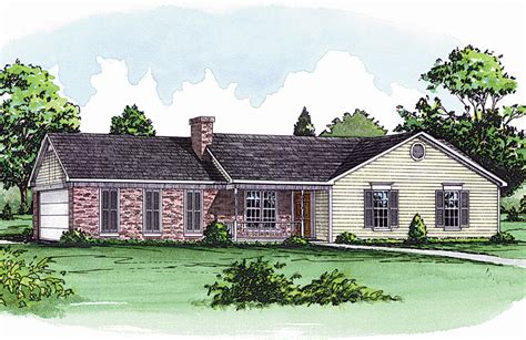 Hannegan Traditional Ranch Home Plan 092d 0077 House