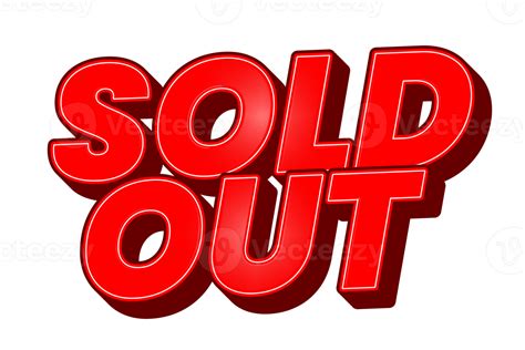 Sold Out 3d Label Promotion Banner 19641480 Png