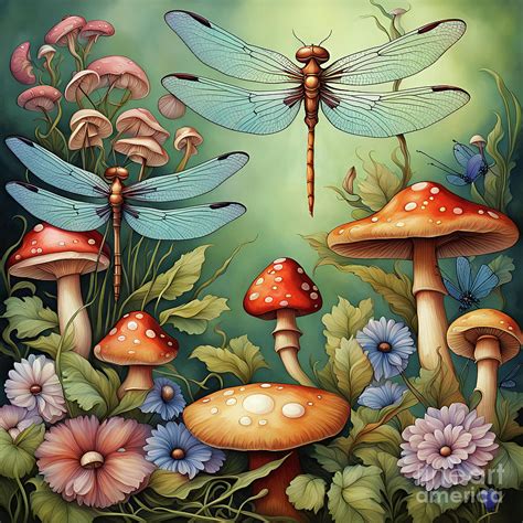 Mystical Garden Iv Magical Fairyland Painting By Tina Lavoie Fine Art