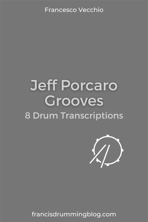 Jeff Porcaro Grooves 8 Drum Transcriptions New Edition Francis