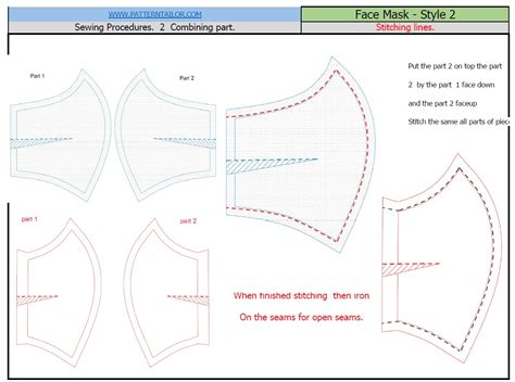 Medical Face Mask Standard Size Sml Pdf Easy To Sewing