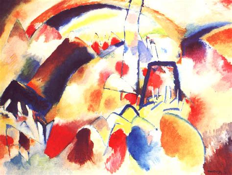 Landscape With Red Spots 1913 Wassily Kandinsky