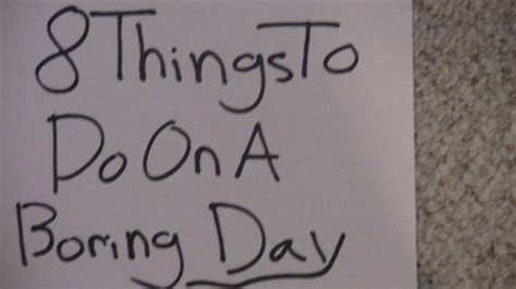 8 Things To Do On A Boring Day Youtube