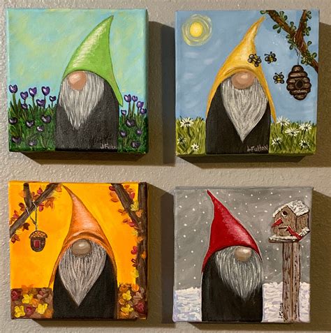 Excited To Share This Item From My Etsy Shop Set Of 4 Acrylic Gnome