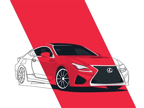 Check Out My Behance Project Lexus Rc F Car Illustration Https Behance Net