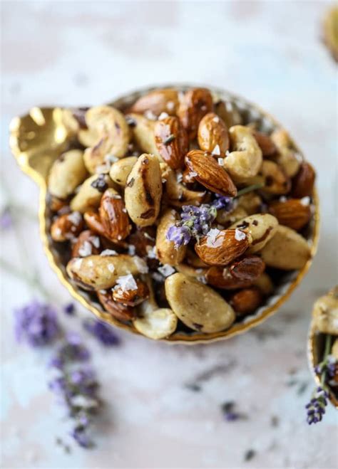 Salted Honey Lavender Nuts Recipe Food Snacks Snack Mix