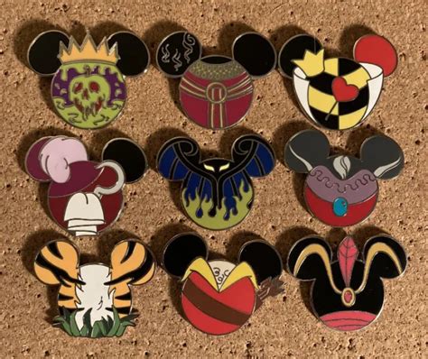 Disney Villains Mickey Mouse Head Icon Mystery Pin Pick One You Choose Picclick Uk