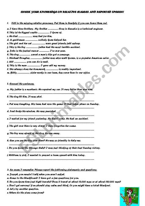 Relative Pronouns Reported Speech Esl Worksheet By Biko Sexiezpix Web Porn