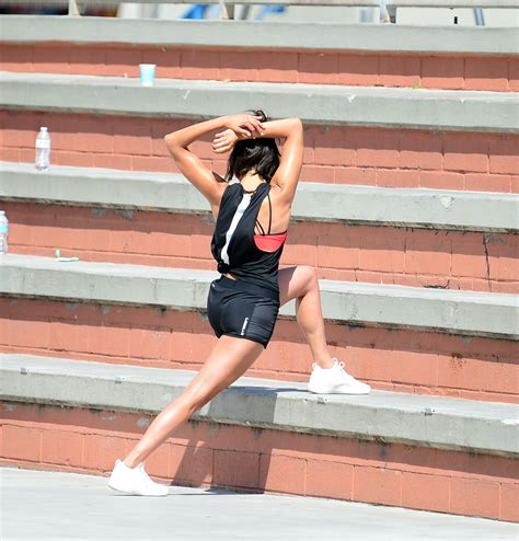Nina Dobrev Reebok Fitness Clothing Line Shooting A Video In Venice