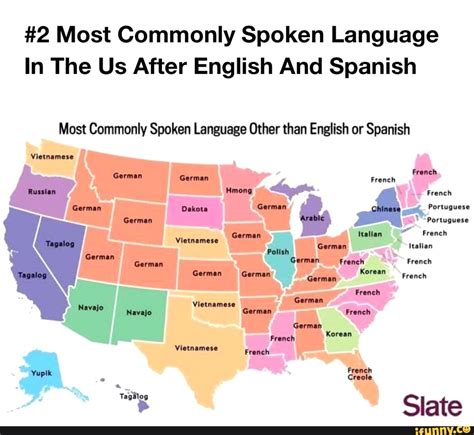 Map Of Most Spoken Languages In The United States Other Than English