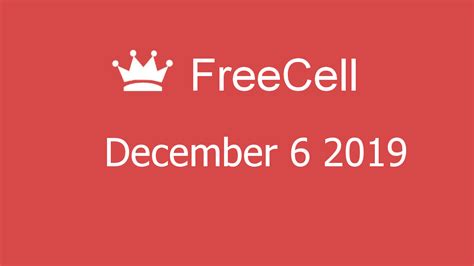 Freecell December 06 2019 Microsoft Solitaire Collection