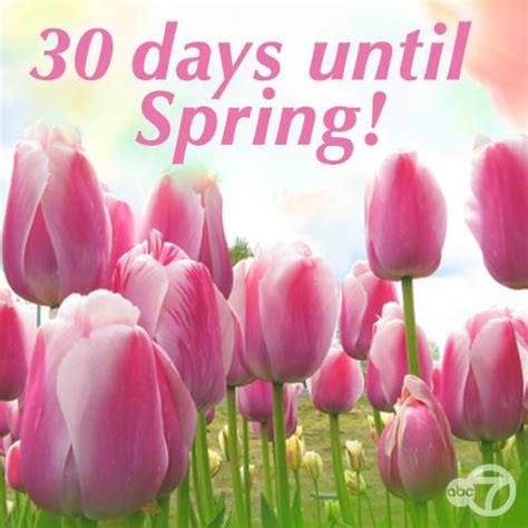 How many days until the first spring training game? RT if you are ready for spring! Just 30 days till spring ...