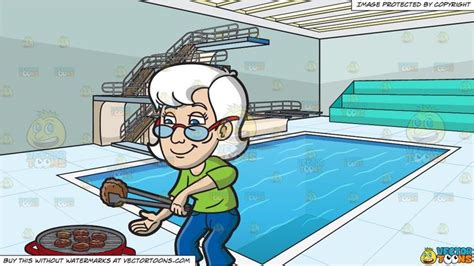Kissclipart > clip art > diving at the 1912 summer olympics (1+). An Elderly Woman Grilling Burger Patties and Indoor ...