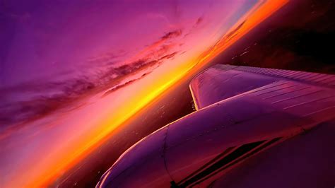 2560x1440 Synthwave Sunset Plane View 4k 1440p Resolution Hd 4k