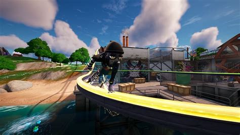 Fortnite How To Use A Grind Rail At Slappy Shores And Shattered Slabs