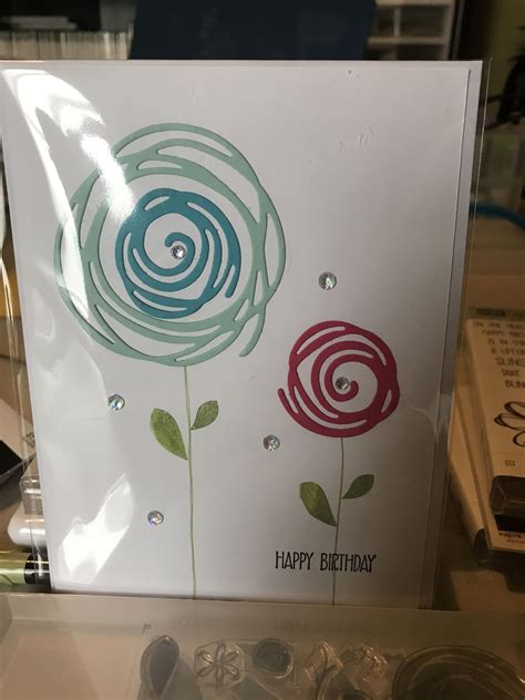 Swirly scribbles thinlits. | Cards handmade, Stamped cards, Handmade ...