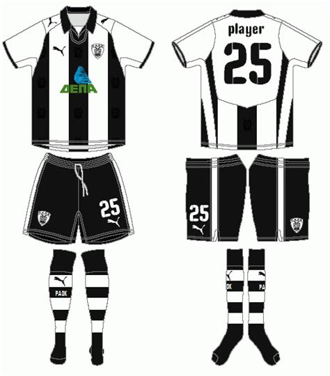 Paok fc, commonly known as paok thessaloniki or simply paok, is a greek professional football club based in thessaloniki, macedonia. PAOK Thessaloniki Home Uniform - European Club Teams ...