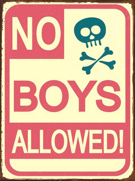Items Similar To Vintage Look No Boys Allowed Metal Sign Kids Room