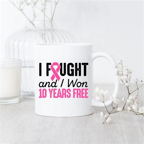 Breast Cancerversary Years Free Mug Breast Cancer Etsy