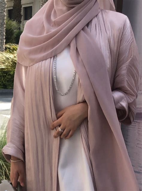 Pink Abaya 3 Piece Set That Includes A Nude Pink Abaya Abaya With Inner