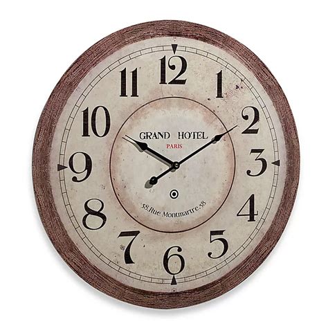Grand Hotel Paris Antiqued Oversized 24 Wall Clock Bed Bath And Beyond