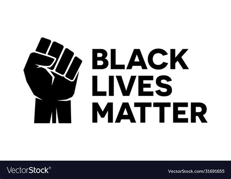 Black Lives Matter Bumper Sticker Symbol Vector Image