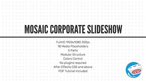 Full customizable (for best results) and baked animation(for fast rendering). Mosaic Corporate Slideshow (Corporate) #Envato #Videohive ...