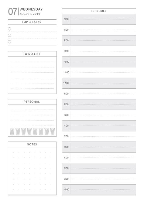 Download Printable Daily Planner Original Style Pdf