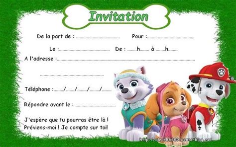 Carte Anniversaire Pat Patrouille À Imprimer Carte Joyeux