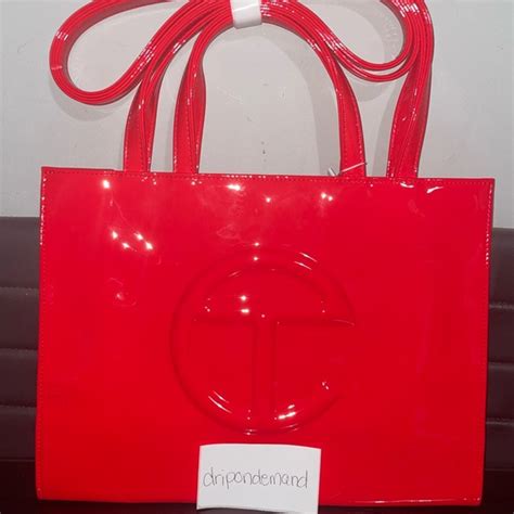 Telfar Bags Medium Red Patent Telfar Bag Poshmark