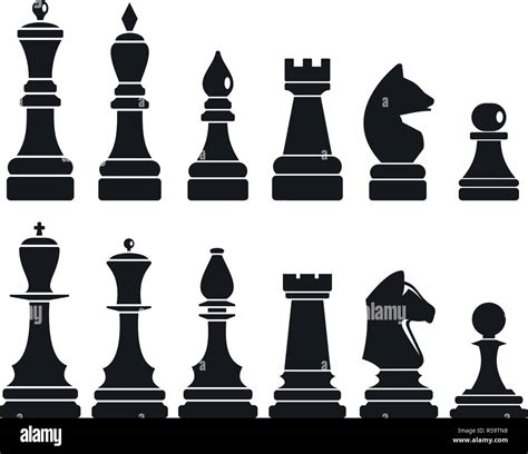 Chess Game Icon Set Simple Set Of Chess Game Vector Icons For Web