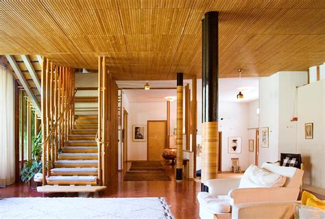 The interior of the house holds a raised loft area which was to function as a painting studio. Alvar aalto, Interiors and Landscapes on Pinterest